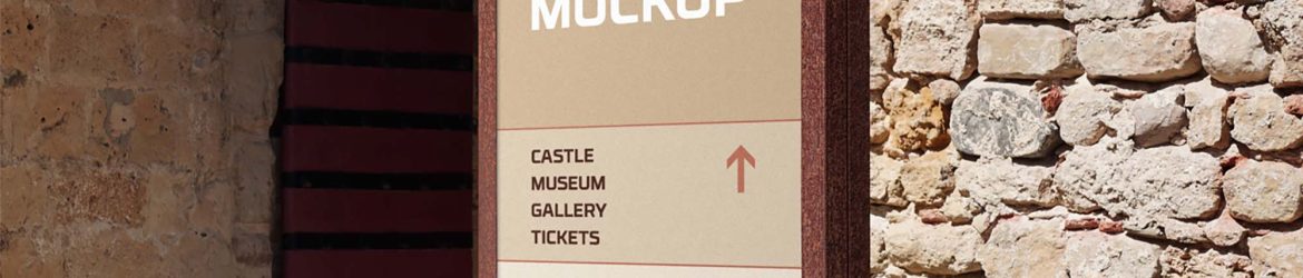 Free Wayfinding Sign Mockup (PSD)