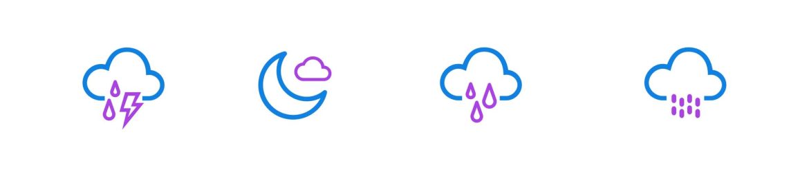 Free Weather App Icons (PSD)