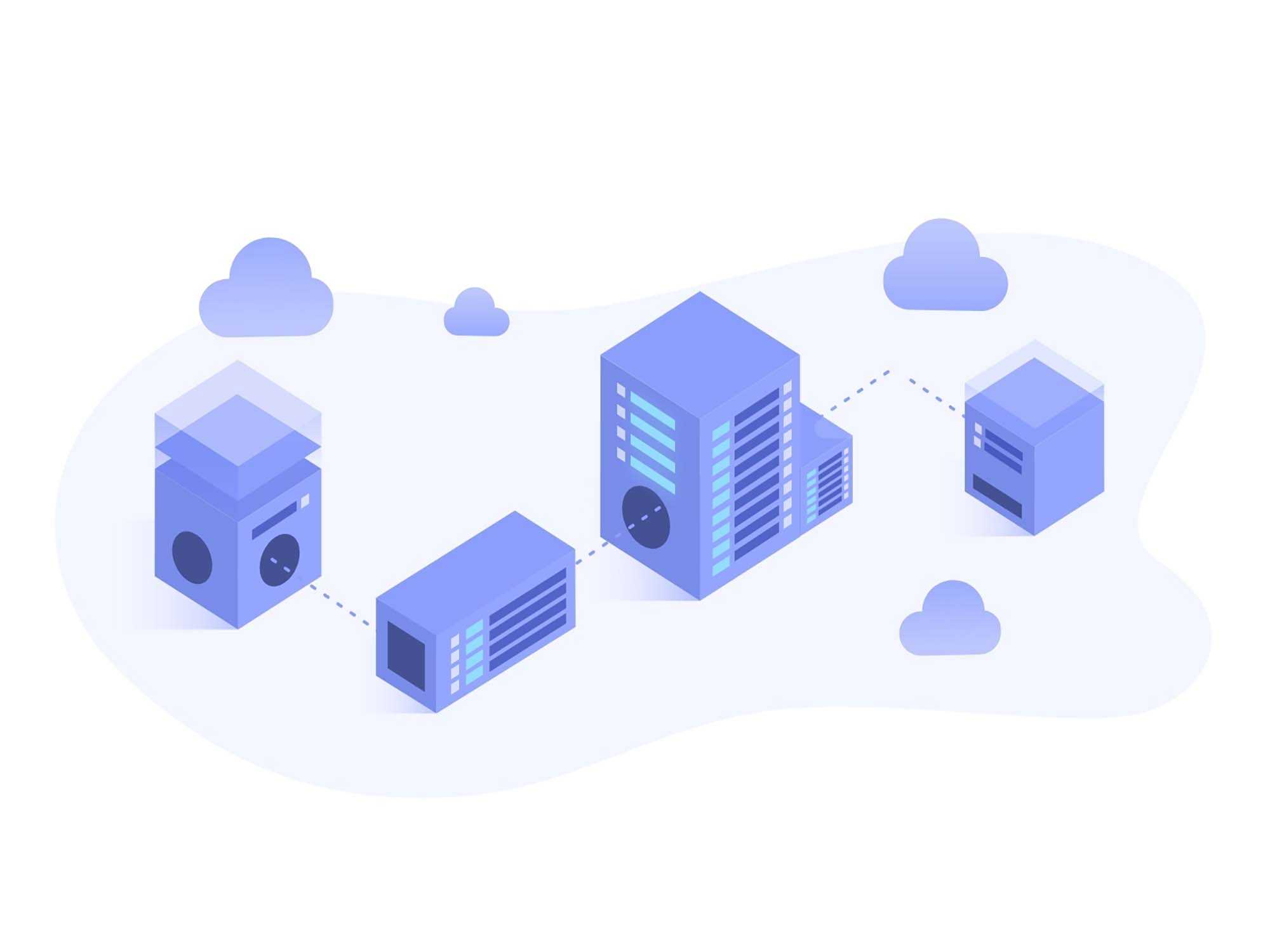 Free Web Hosting Vector Illustration (Ai)