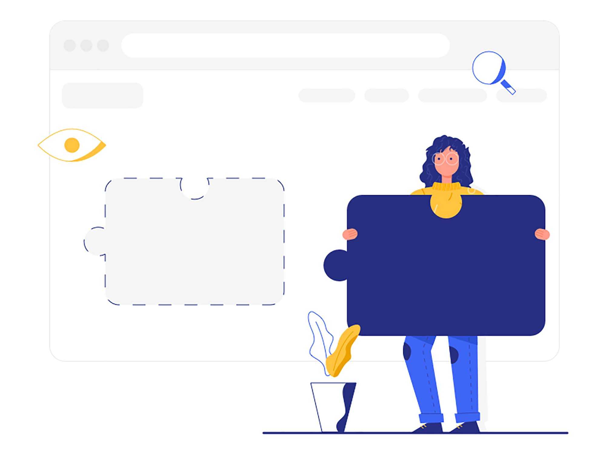 Free Website Building Illustration (Sketch)