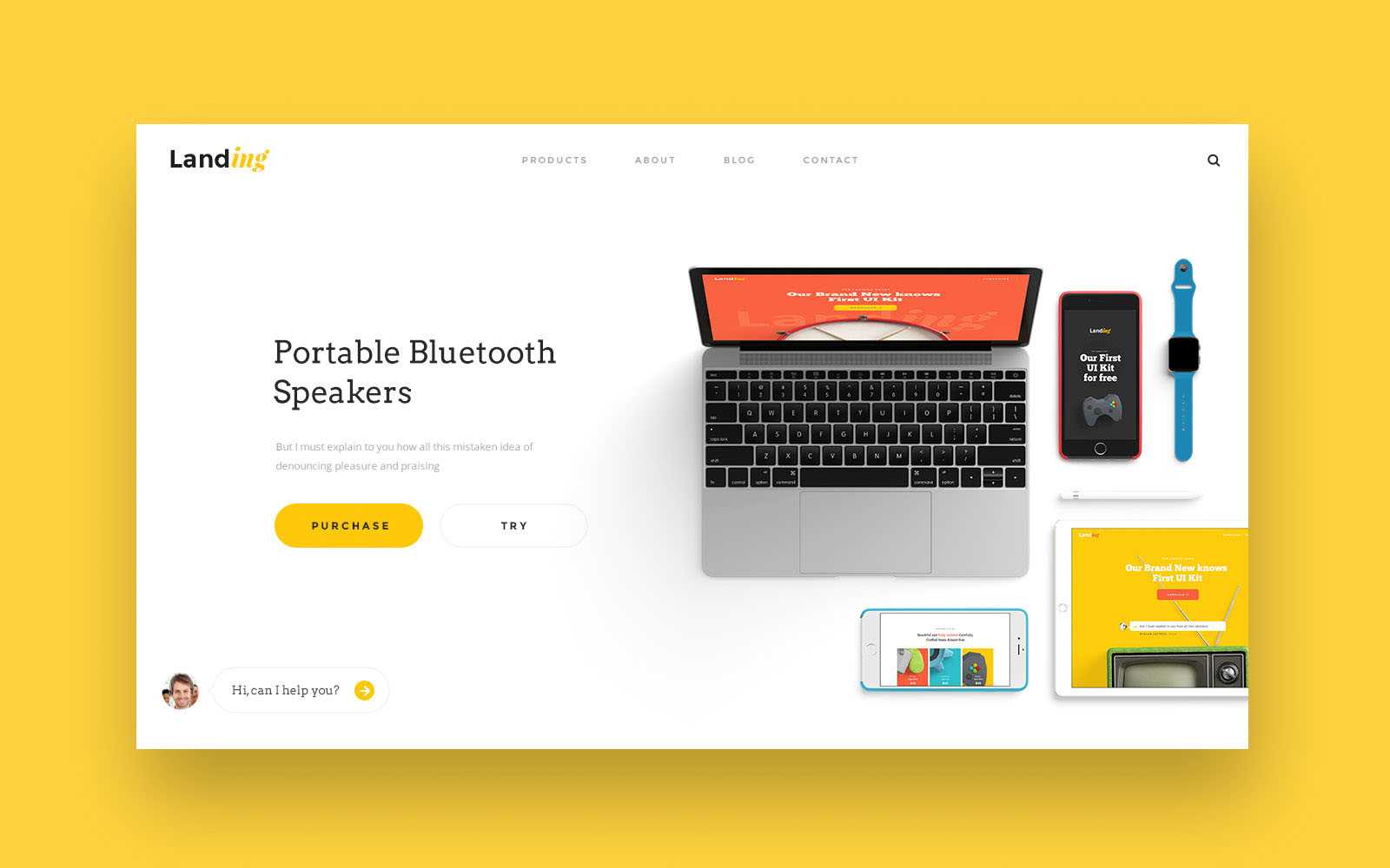 Free Website Landing Pages UI kit Templates