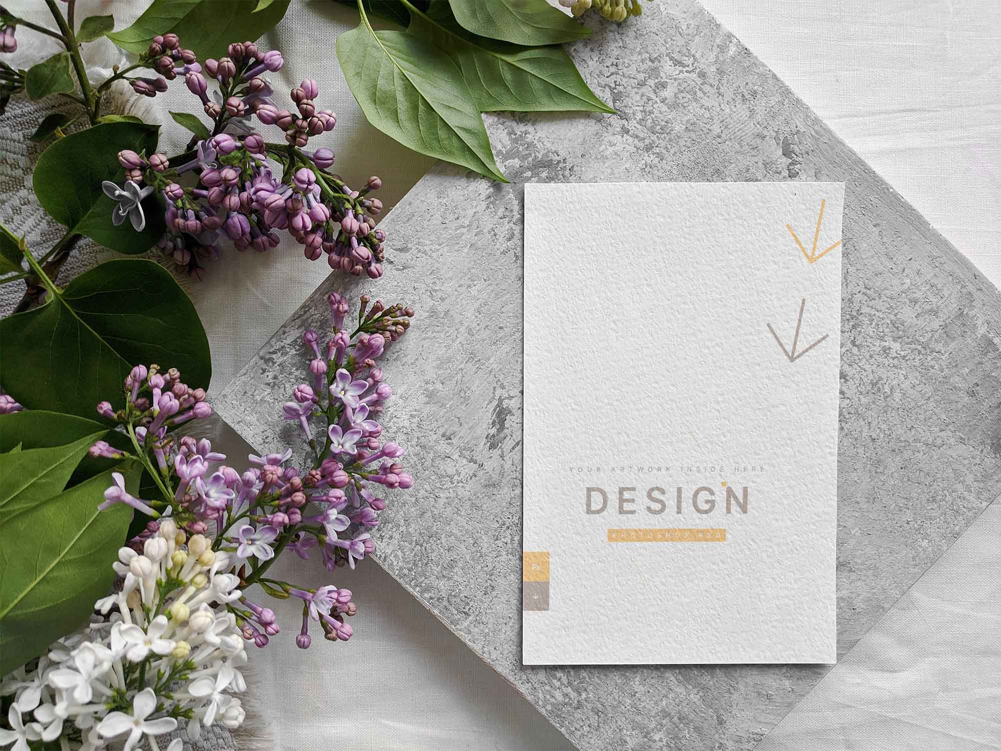 Free Wedding Menu Mockup (PSD)
