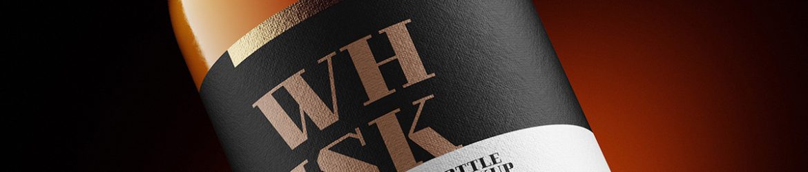Free whisky bottle mockup