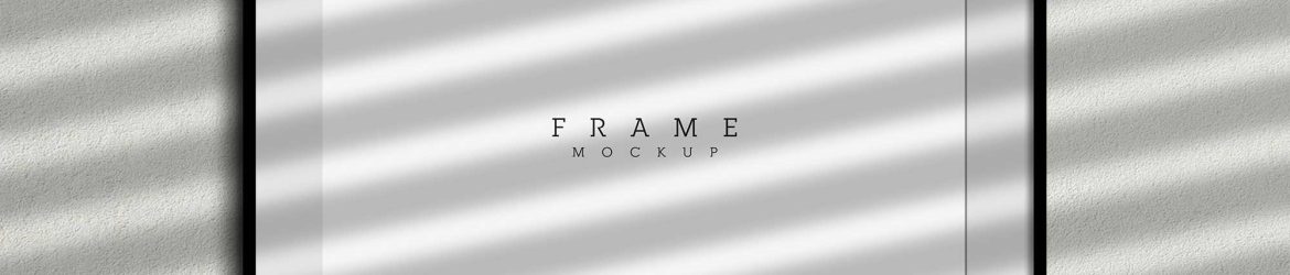 Free Wide Frame Poster Mockup (PSD)