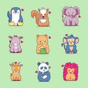Free Wild Animals Vector Icons (AI)