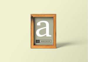 Free Wood Frame Mockup (PSD)