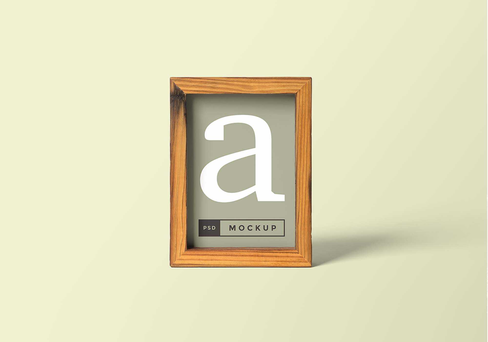 Free Wood Frame Mockup (PSD)