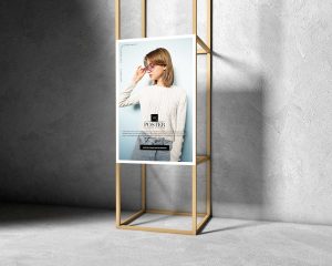 Free Wood Frame Poster Mockup (PSD)