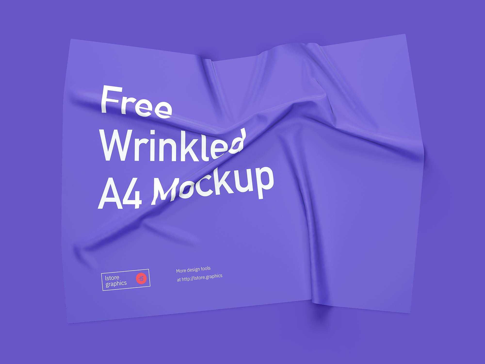 Free Wrinkled A4 Mockup (PSD)