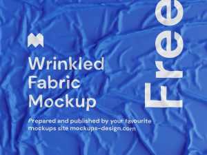 Free wrinkled fabric mockup