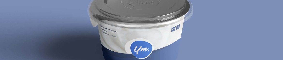 Free Yogurt Package Mockup (PSD)