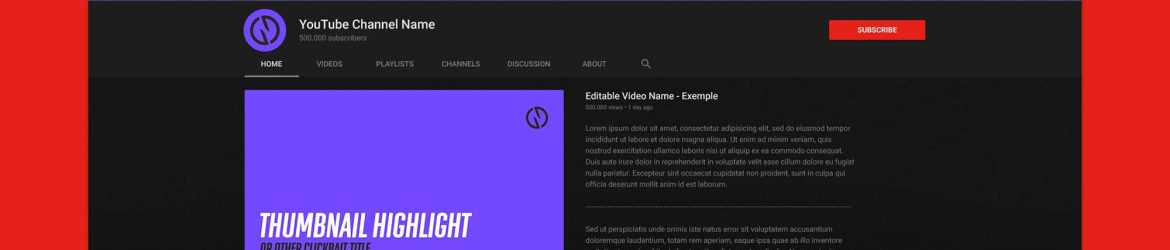 Free Youtube Channel Mockup (PSD)