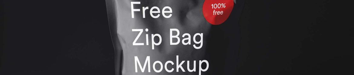 Free Zip Bag Mockup (PSD)