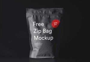 Free Zip Bag Mockup (PSD)