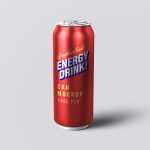Freebie: Energy Drink Can PSD Mockup