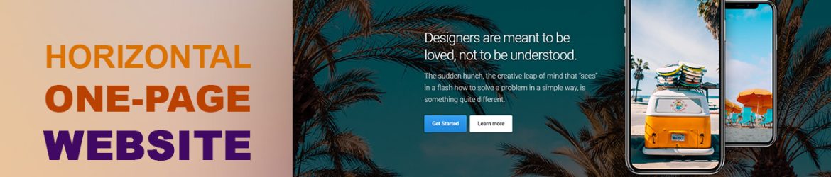 Freebie: Horizontal Scroll One Page Website