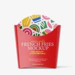 French fries carton mockup