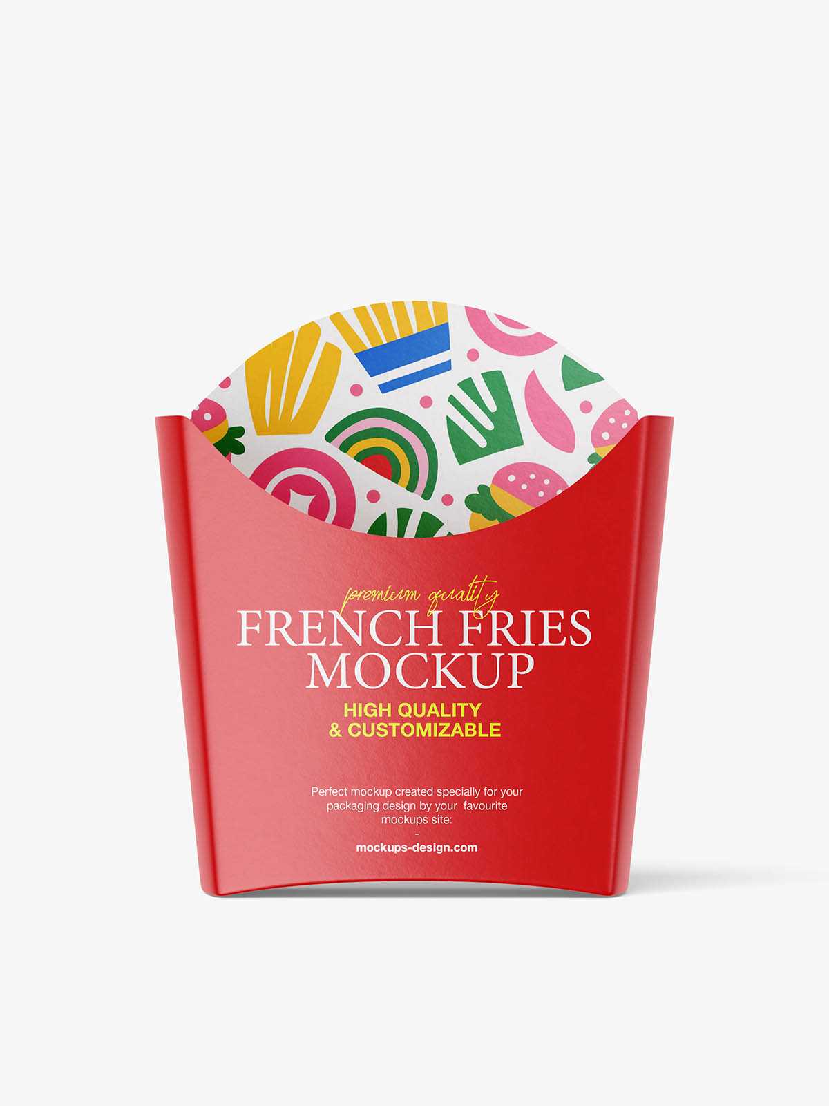 French fries carton mockup