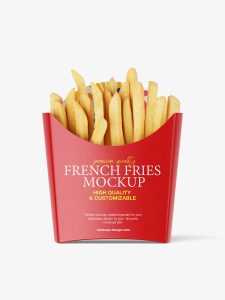 French fries carton mockup