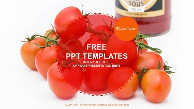 Fresh grape tomatoes PowerPoint Templates