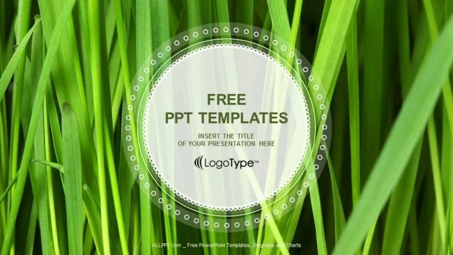 Fresh Green Grass PowerPoint Templates