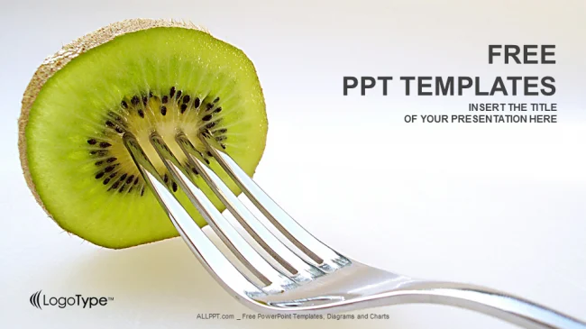 Fresh Kiwi-Food PowerPoint Templates