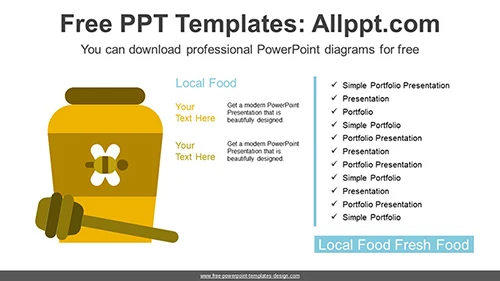 Fresh Local Food PowerPoint Diagram Template