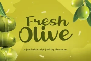 Fresh Olive Script Font