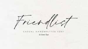 Friendlist Font › Fontesk