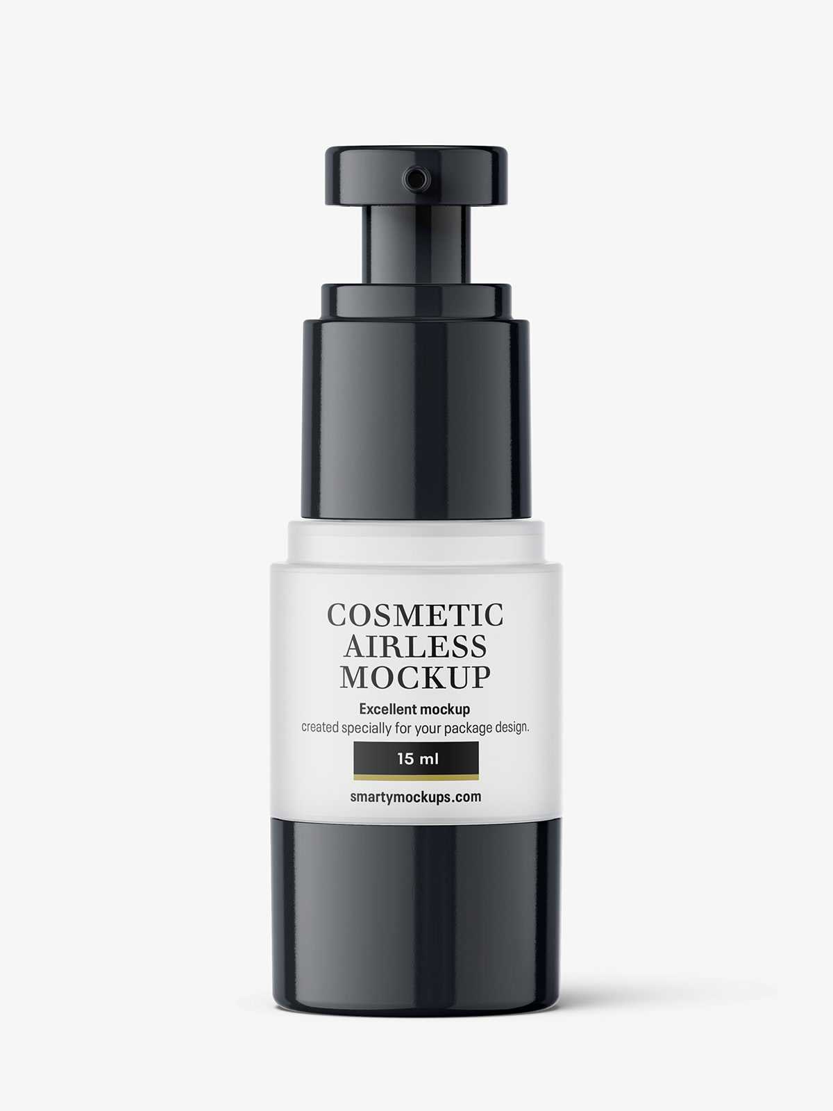 Frosted airless bottle mockup / 15 ml