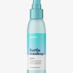 Frosted airless bottle mockup
