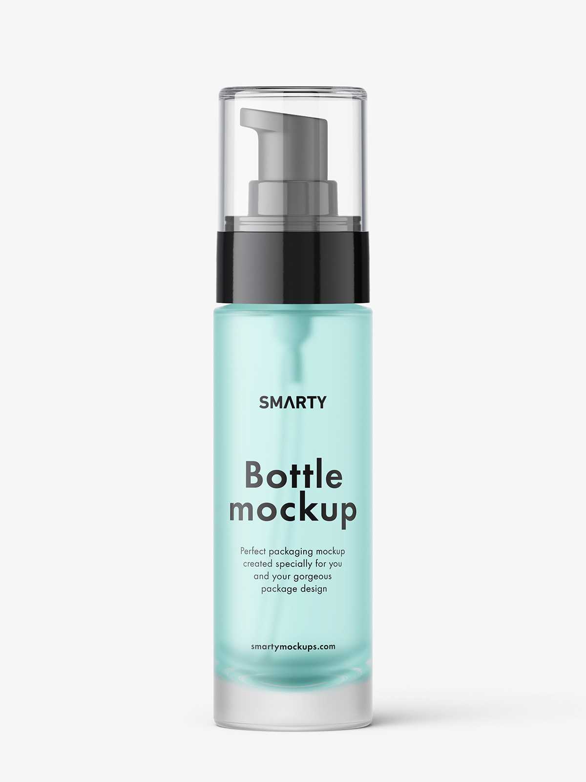 Frosted airless bottle mockup