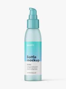 Frosted airless bottle mockup