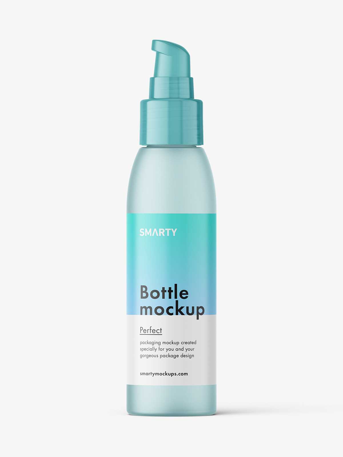 Frosted airless bottle mockup