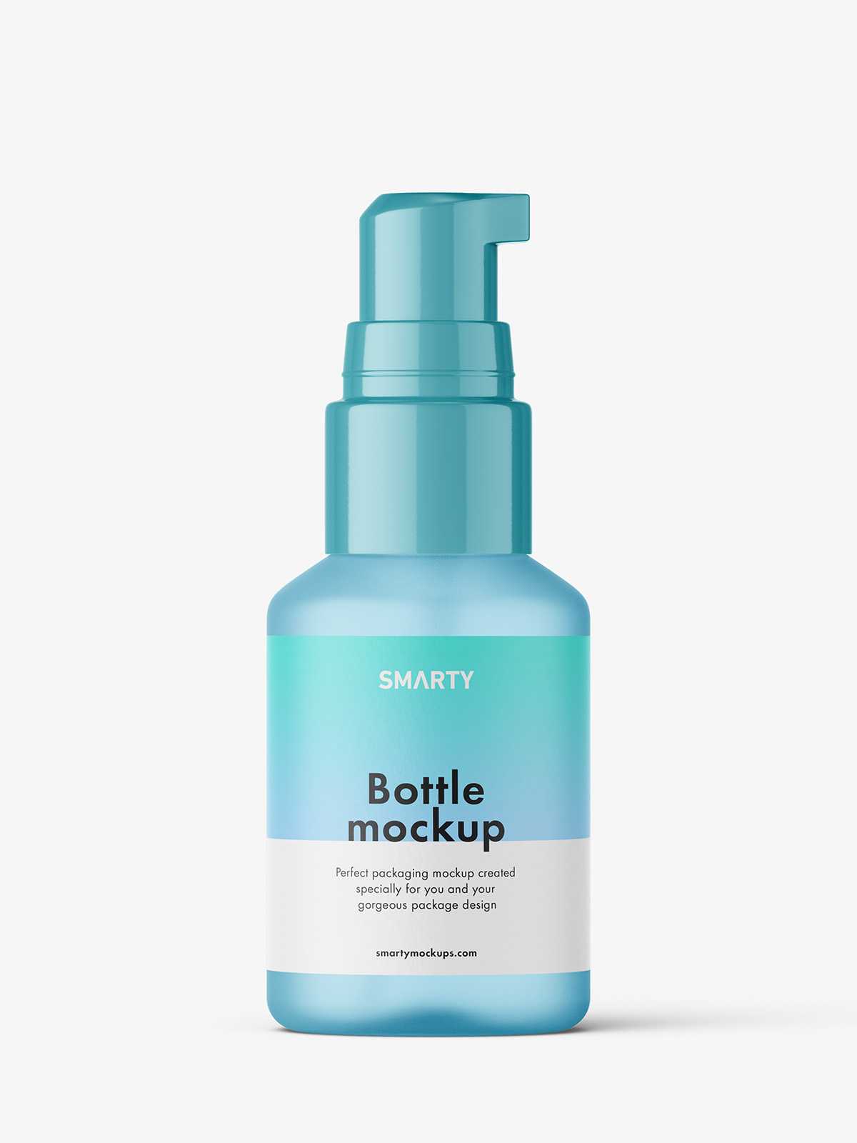 Frosted airless pump bottle mockup