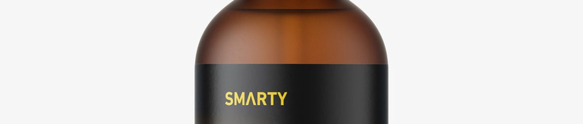 Frosted amber bottle with dropper mockup Frosted amber bottle with dropper mockup