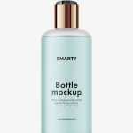 Frosted bottle with disctop mockup
