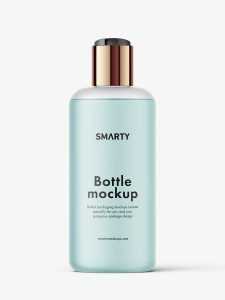 Frosted bottle with disctop mockup