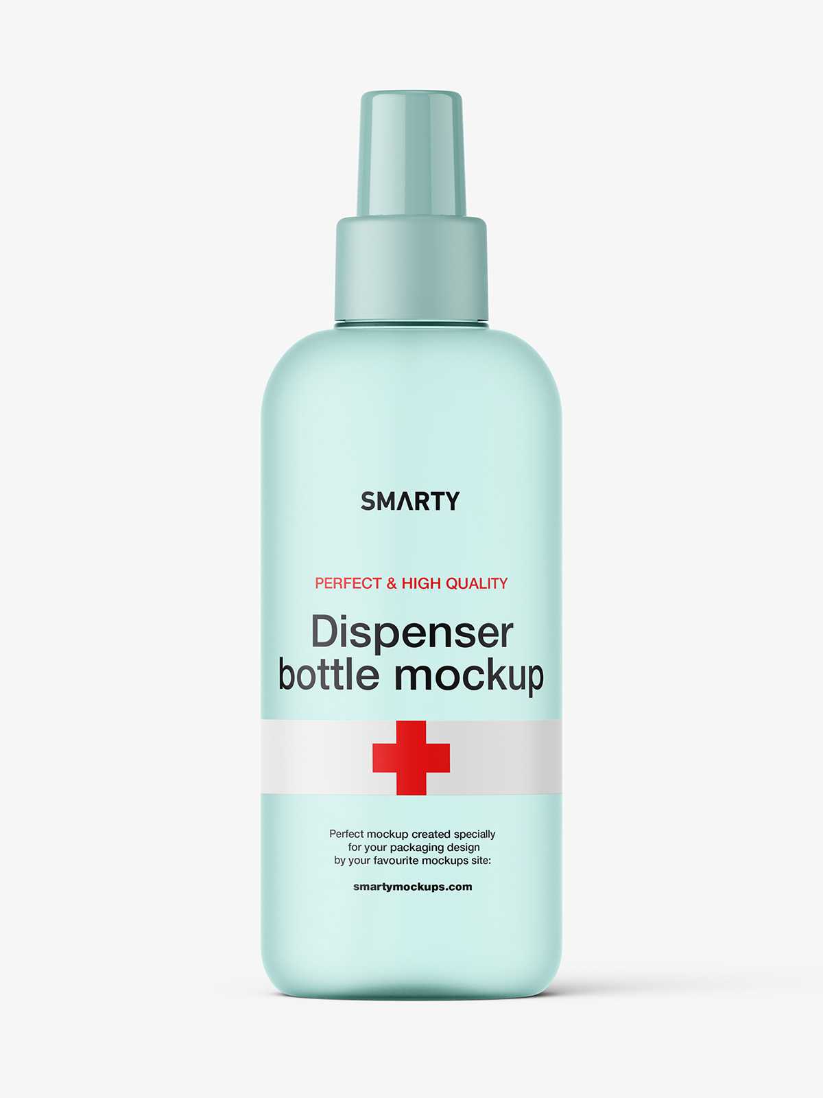 Frosted bottle with dispenser mockup