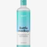 Frosted bottle with flip top cap mockup
