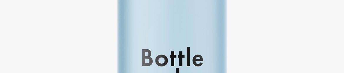 Frosted bottle with metallic screwcap mockup