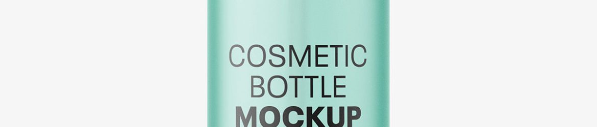 Frosted bottle with pump mockup / 200 ml
