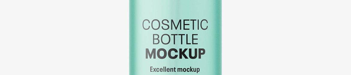 Frosted bottle with pump mockup / 250 ml