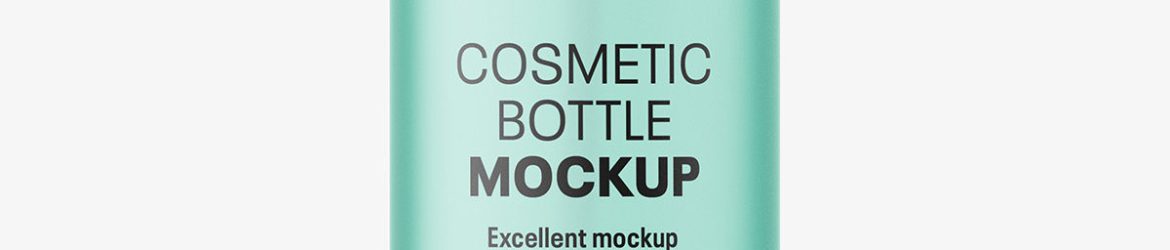 Frosted bottle with pump mockup / 500 ml