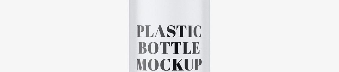 Frosted bottle with wooden cap mockup