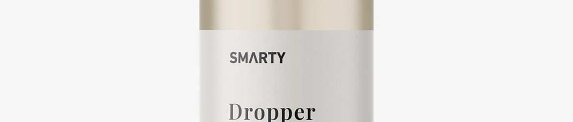 Frosted button dropper bottle mockup
