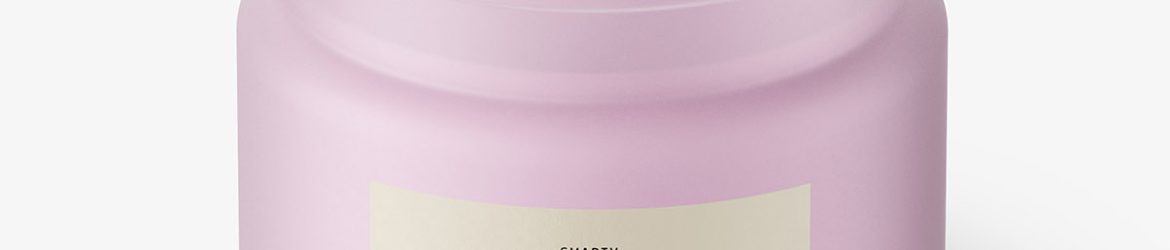 Frosted candle mockup