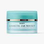 Frosted cosmetic jar mockup