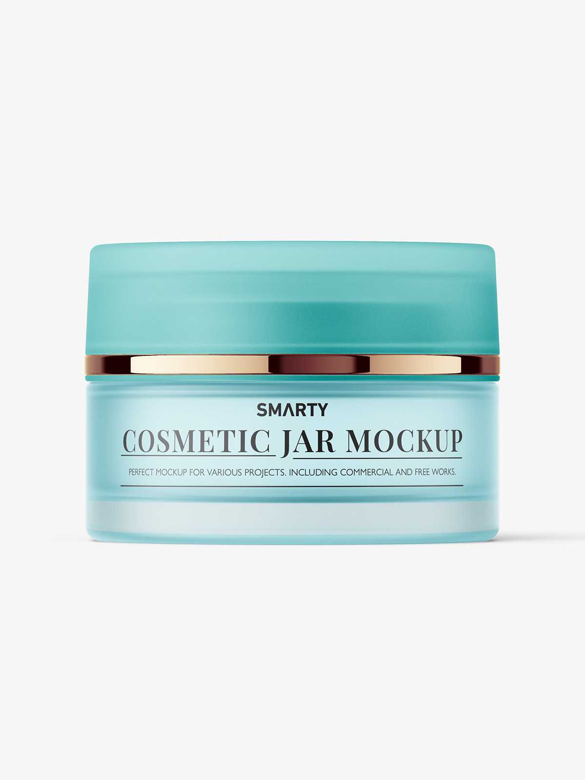 Frosted cosmetic jar mockup