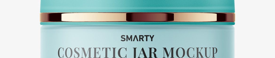 Frosted cream cosmetic jar mockup Frosted cream cosmetic jar mockup
